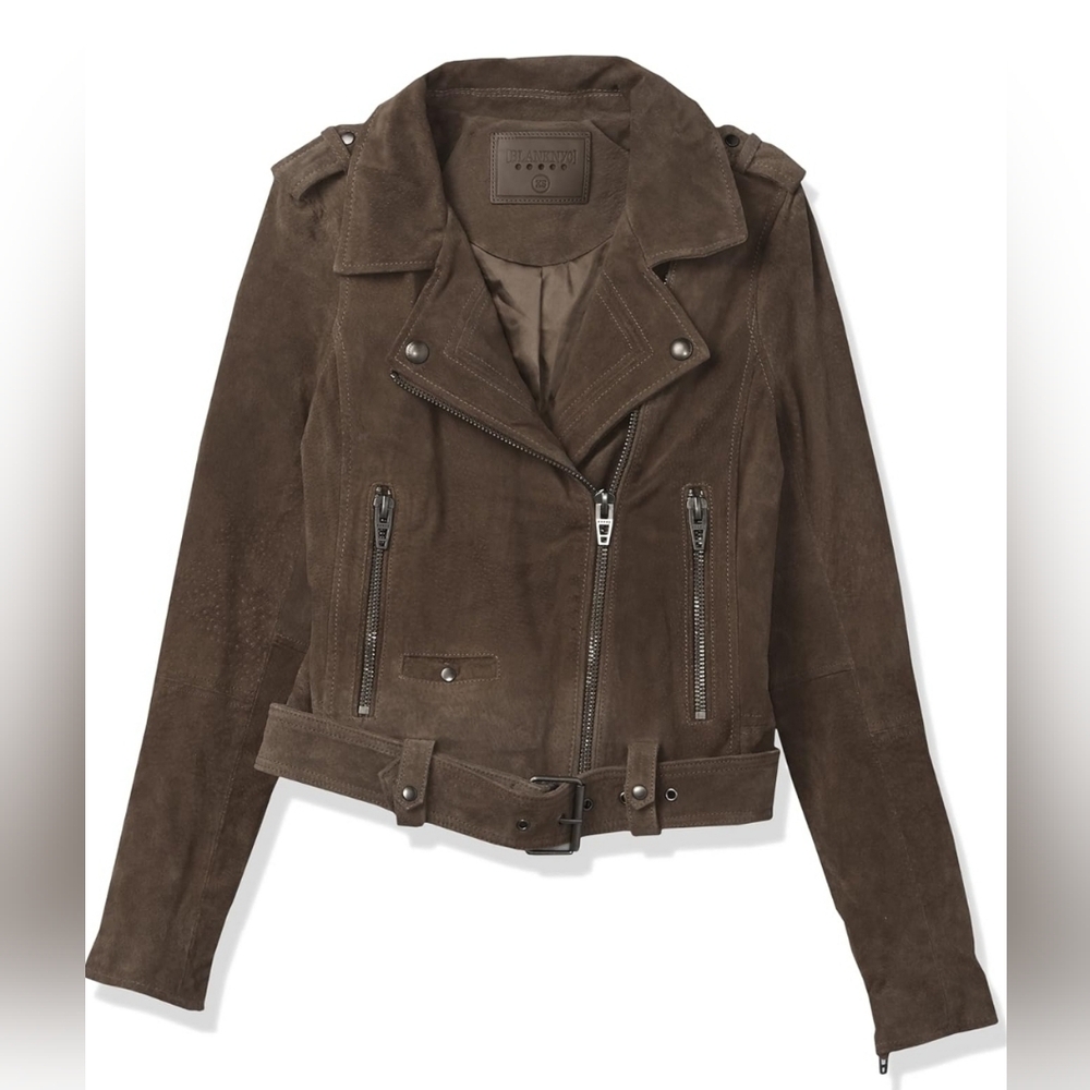 Lightly used BLANK NYC Real Suede leather moto jacket M